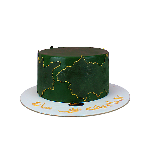 A map-themed cake