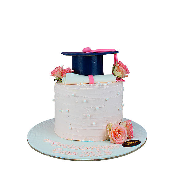 A graduation-themed cake 9