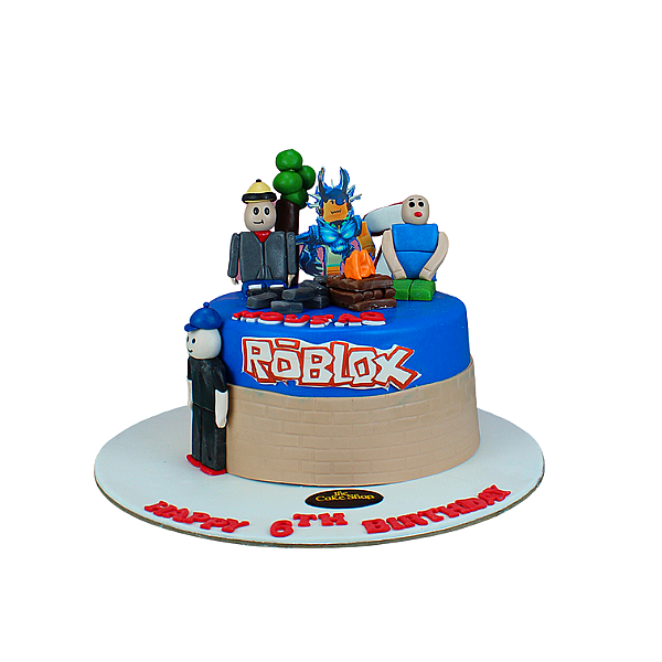 A Roblox-themed cake. 1