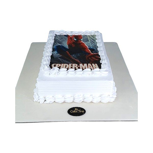 "Rectangular-shaped photo cake."