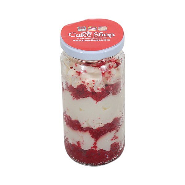 Cold Red Velvet Cheesecake Jar