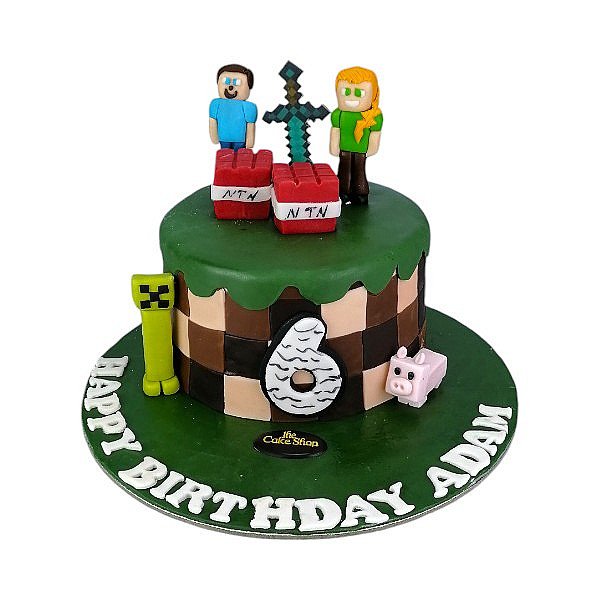 "Minecraft cake."