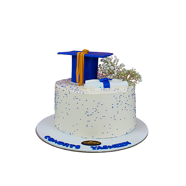 A graduation-themed cake 5