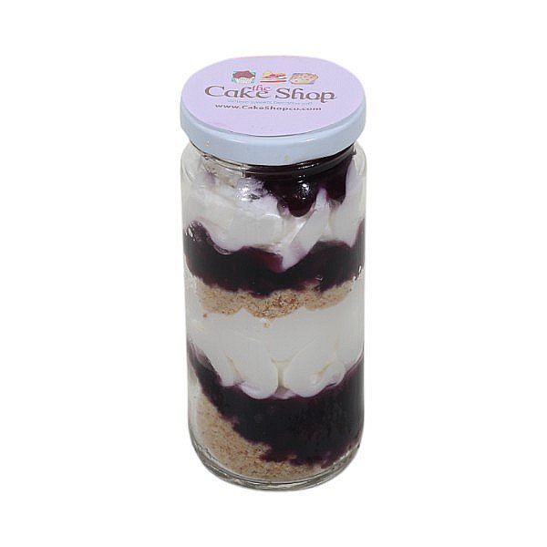 Cold Blueberry Cheesecake Jar