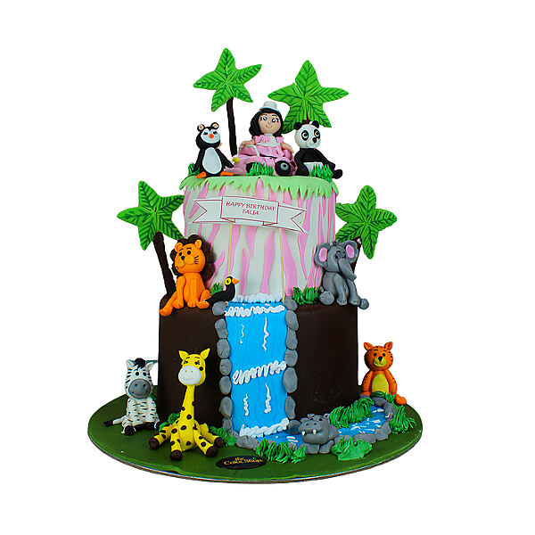 2-Tier Animals Cake 1